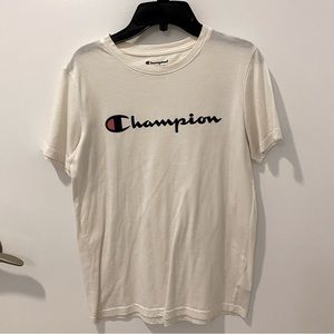 Champion white tee